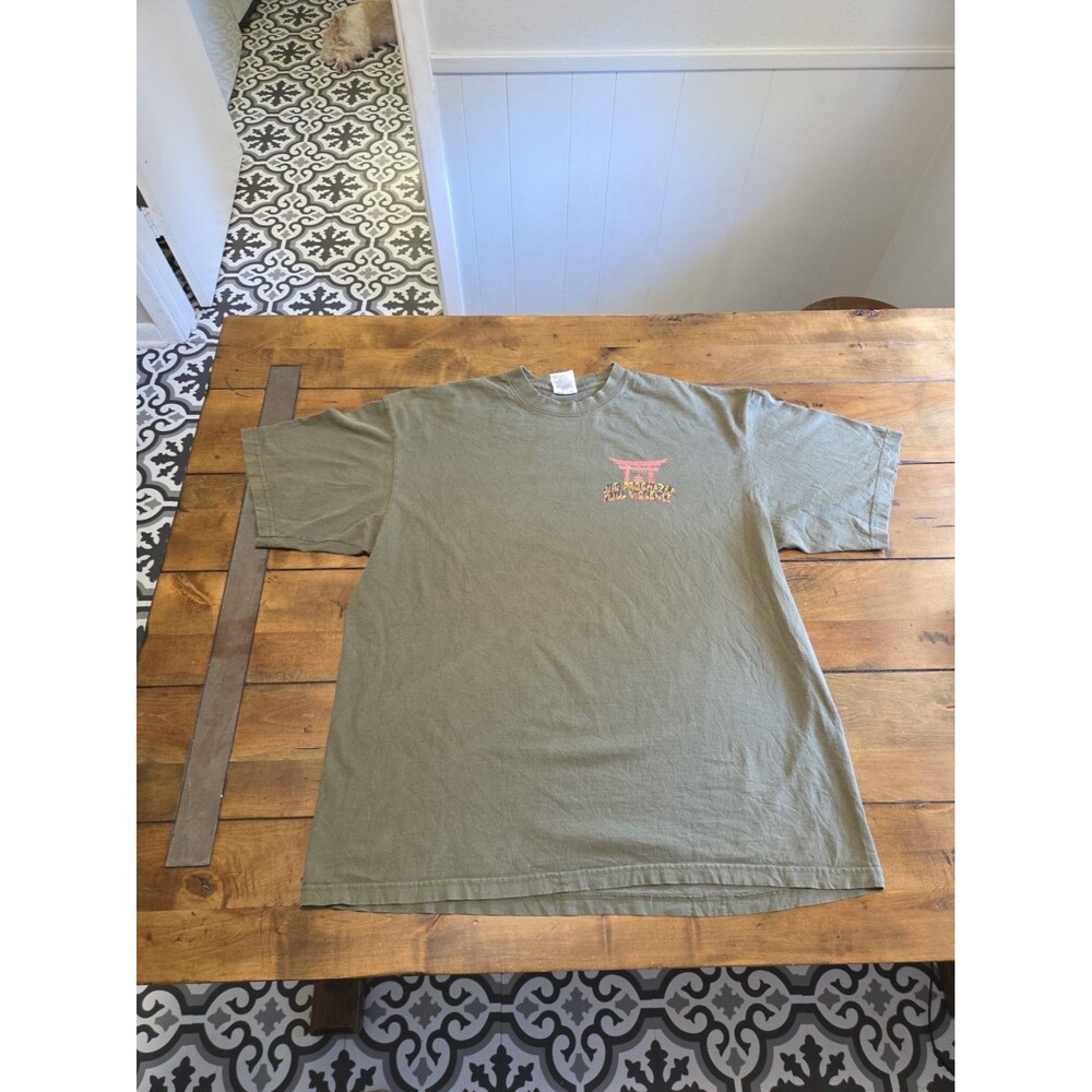 Full Violence Jiri Prochazka Shirt Mens 2XL Green Meditate and Destroy MMA